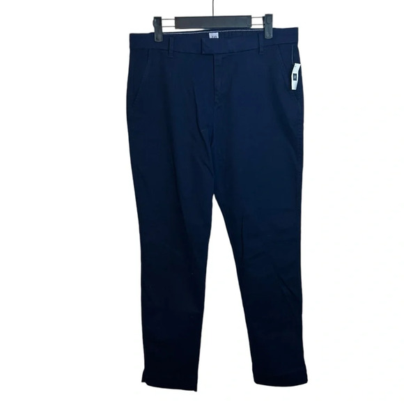 NWT Gap Navy Blue Slim Crop Uniform Pants - Picture 1 of 6
